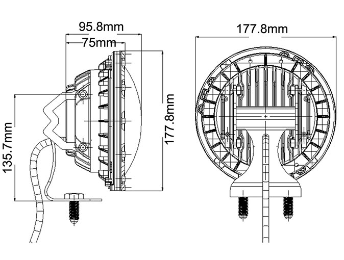 7＂ Round 60W - 